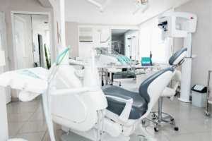 a dental chair in a dental practice